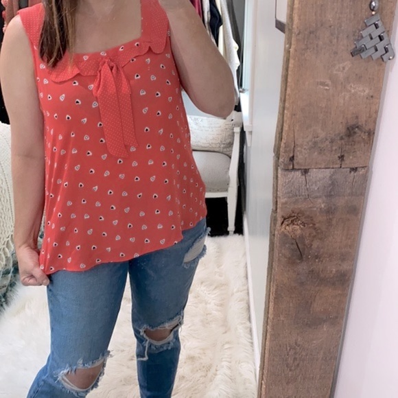 Disney a collection by Lauren Conrad sleeveless top size large heart print top - Picture 4 of 9